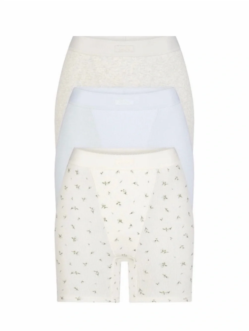 SKIMS Cotton Rib Boxer Set 3-Pack